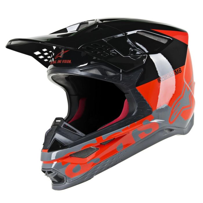 Alpinestars Motocross Helm Supertech SM8 Radium Rot Schwarz Grau | Gear2win