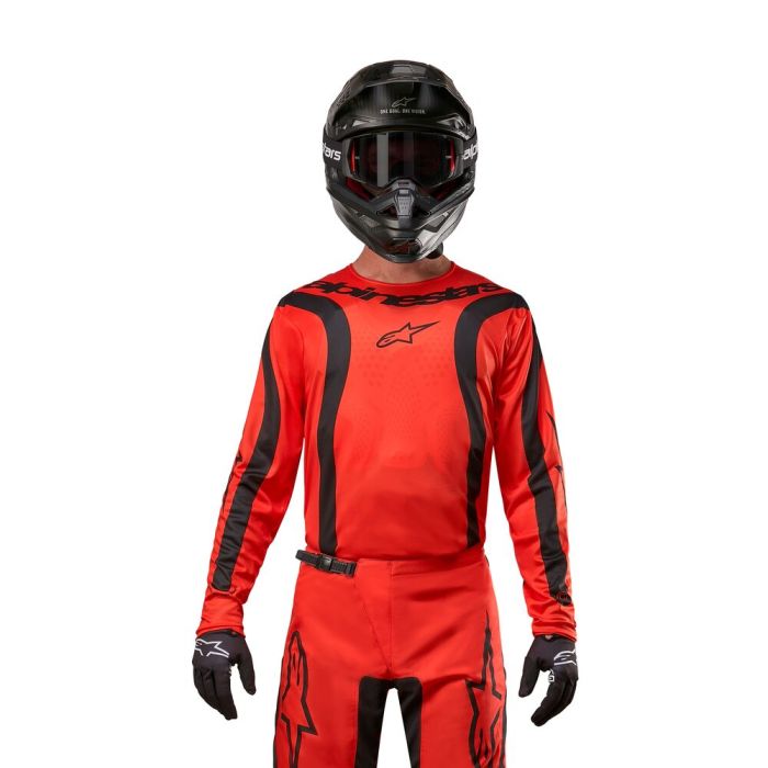 Alpinestars Motocross-Shirt Fluid Lurv Orange/Schwarz