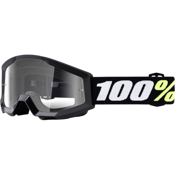 100% Strata Mini Crossbrille Schwarz - Klar | Gear2win.de