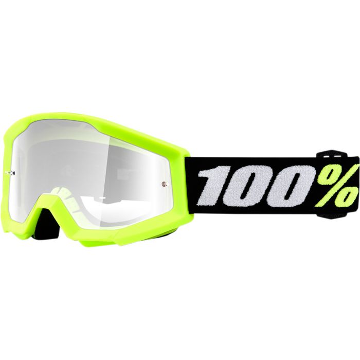 100% Strata Mini Crossbrille Gelb - Klar | Gear2win.de