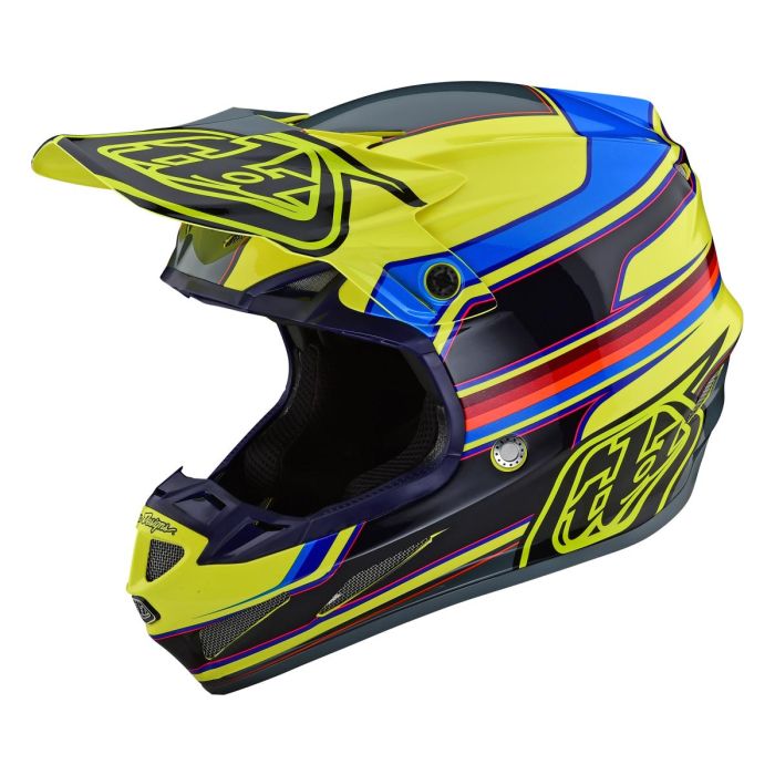 Troy Lee Designs SE4 Composit Speed Motocross-Helm Gelb Grau | Gear2win
