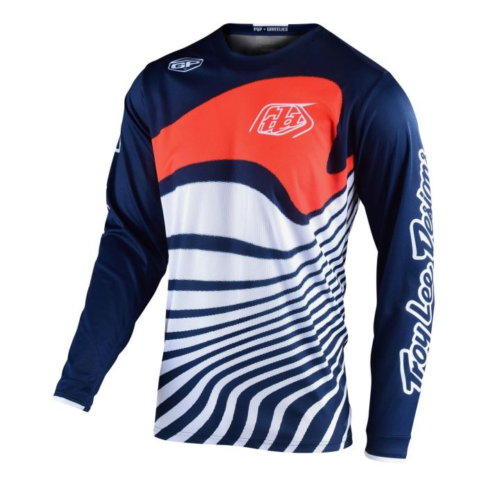 Troy Lee Designs GP Crossshirt Drift Navy Blau Orange | Gear2win