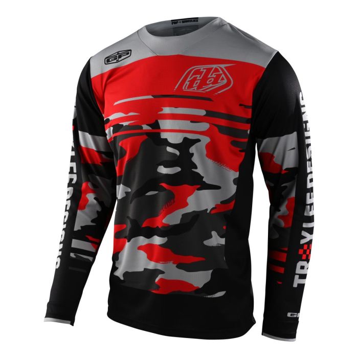 Troy Lee Designs gp jersey formula camo black rocket red | Gear2win