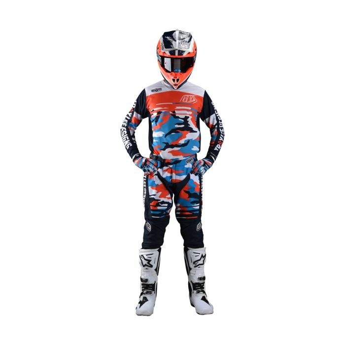 Troy Lee Designs Motocross-Kombi GP Formula Camo donker Blau / Orange
