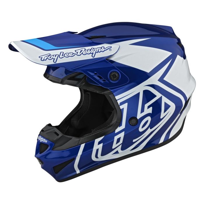 Troy Lee Designs GP Motocross-Helm Overload Blau / Weiss