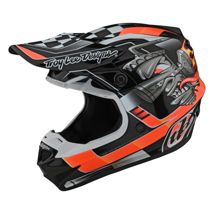 Troy Lee Designs SE4 Polyacrylite Motocross-Helm Carb Schwarz