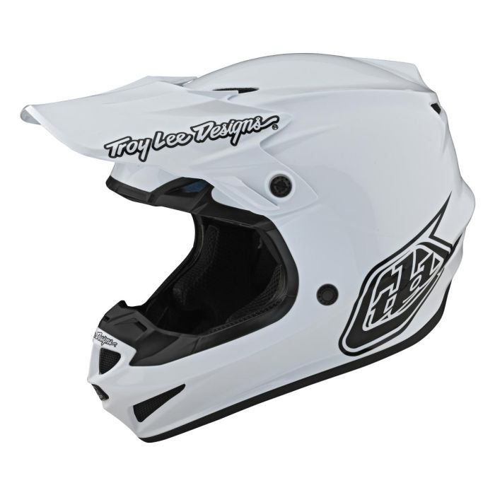 Troy Lee Designs SE4 Polyacrylite Motocross-Helm Mono Weiss