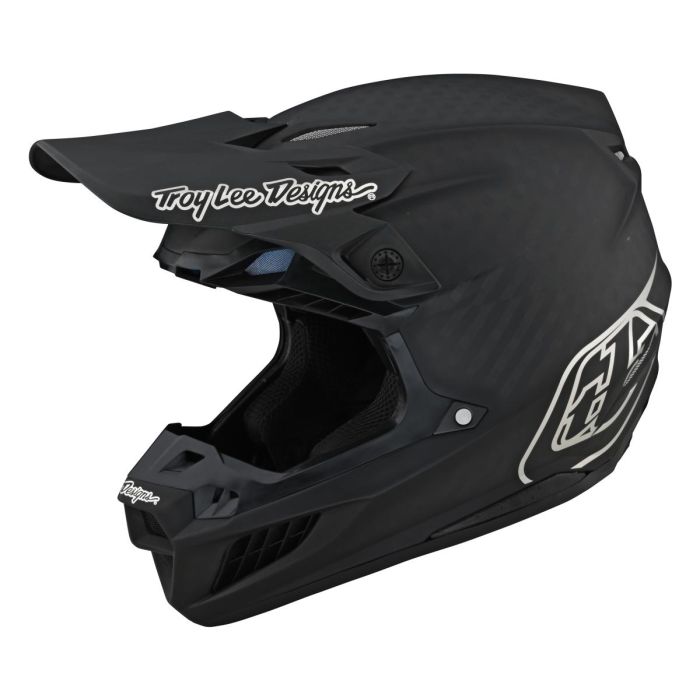 Troy Lee Designs SE5 ECE Carbon Motocross-Helm Stealth Schwarz / Chroom