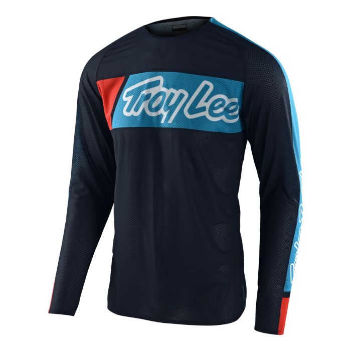 Troy Lee Designs SE Pro Air Motocross-Shirt Vox Dunkel Blau