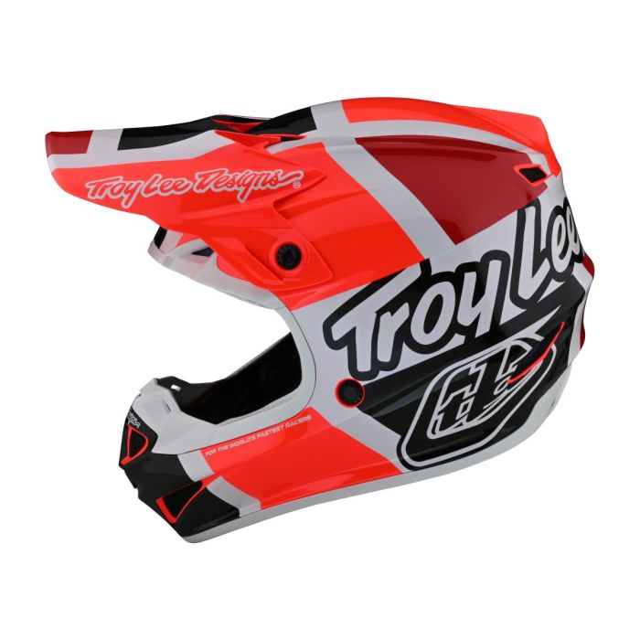 Troy Lee Designs Se4 Polyacrylite Mips Motocross-Helm Quattro Rot/Holzkohle | Gear2win.de