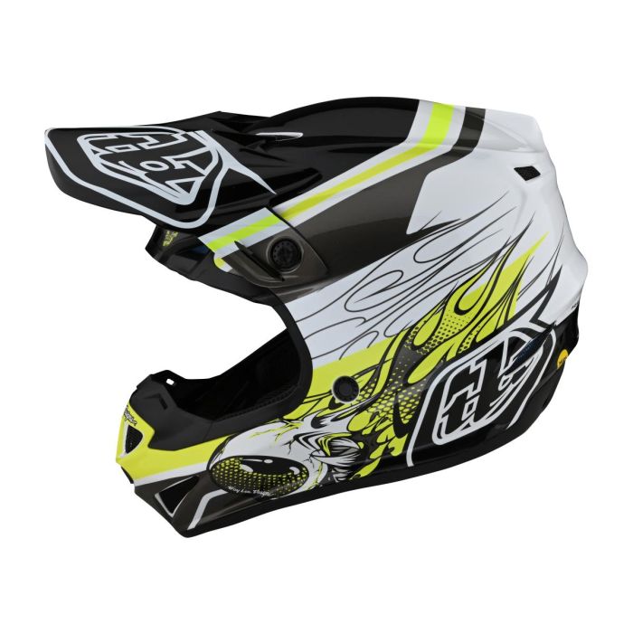 Troy Lee Designs Se4 Polyacrylite Mips Motocross-Helm Skooly Schwarz/Gelb | Gear2win.de