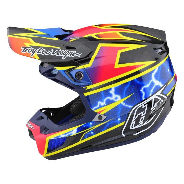 Troy Lee Designs Se5 Ece Carbon Mips Motocross-Helm Lightning Schwarz | Gear2win.de