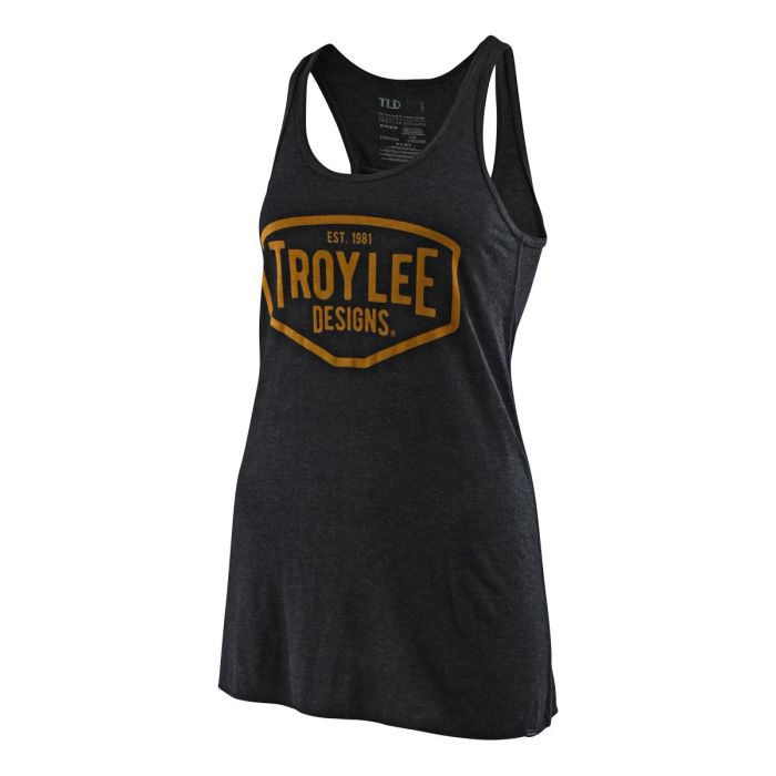 Troy Lee Designs MOTOR OIL T-shirt ohne ärmel für Frauen Schwarz Heather