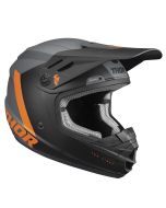Thor Motocross-Helm für Jugend Sector Chev Holzkohle/Orange