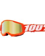 100% Crossbrille Strata 2 Jugend Orange verspiegelte Linse Gold