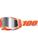 100% Motocross-Brille Racecraft 2 Orange Spiegellinse Silber FLASH