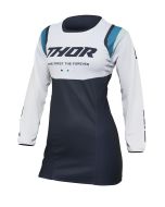 THOR Motocross-Shirt für Frauen PULSE REV Dunkel Blau/Weiss