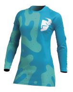 Thor Motocross-Shirt Damen Sector Disguise Teal/Aqua
