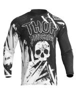 Thor Motocross-Shirt Jugend Sector Gnar Schwarz/Weiß