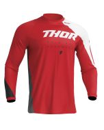 Thor Motocross-Shirt Jugend Sector Edge Rot/Weiß