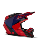 Fox V1 Streak Motocross-Helm Fluo Rot