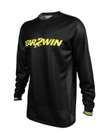 Motocross-Shirt für Jugend und Kinder Gear2win Schwarz Fluo Gelb