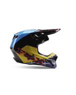Fox V1 Motocross-Helm Barbed Wire Se Schwarz/Blau