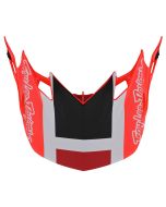 Troy Lee Designs SE4 Motocross-Helm Visor Quattro Rot/Holzkohle