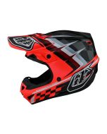 Troy Lee Designs Se4 Polyacrylite Mips Motocross-Helm Warped Glo Rot