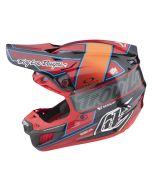 Troy Lee Designs SE5 Motocross-Helm Visor Team Rot