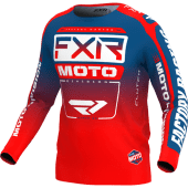 FXR Clutch Mx Motocross-Shirt Slate/Rot