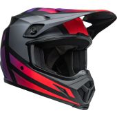 Bell Mx-9 Mips Motocross-Helm Alter Ego Glanz Matt Schwarz/Rot