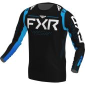 FXR Helium MX Motocross-Shirt Schwarz/Himmelblau