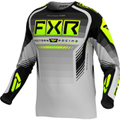 FXR Clutch Pro Mx Motocross-Shirt Grau/Fluo Gelb