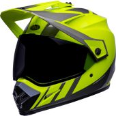 BELL Mx-9 Adventure Mips Motocross-Helm - Dash Hi-Viz Gelb/Gray