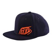 Troy Lee Designs Snapback Cap, Slice, Navy/Orange, One Size