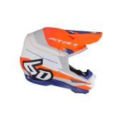 6D Motocross-Helm Atr-1 Pace Matte Orange/Weiss/Blau