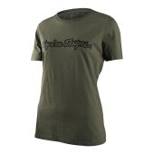 Troy Lee Designs Womens Signature T-Shirt Military Green