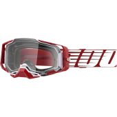 100% Motocross-Brille Armega Oversize Graphic deep Rot transparent