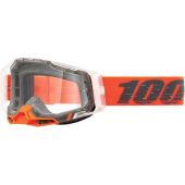 100% RACECRAFT 2 Motocross-Brille Schrute - transparent Linse