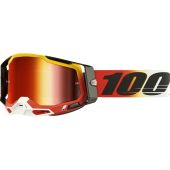 100% Motocross-Brille Racecraft 2 Ogusto Spiegel Rot
