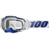 100% Motocross-Brille Armega Blau transparent