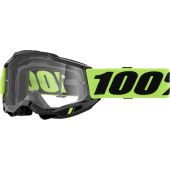 100% Motocross-Brille Accuri 2 Neon Gelb transparent