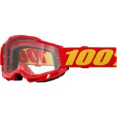 100% Motocross-Brille Accuri 2 Rot transparent
