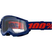 100% Motocross-Brille Strata 2 Dunkel Blau transparent