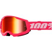 100% Motocross-Brille Strata 2 Rosa Spiegel Rot