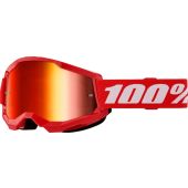 100% Motocross-Brille Strata 2 Rot Spiegel Rot