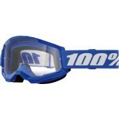 100% Motocross-Brille Strata 2 Jugend Blau transparent