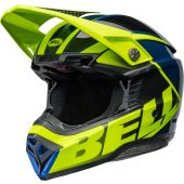 Bell Moto-10 Spherical Motocross-Helm Sliced Blau/Retina