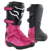 Fox Jugend Comp Motocross-Stiefel - schwarz/rosa